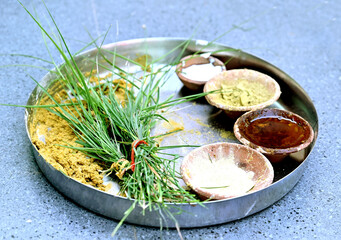 Wall Mural - Haldi Ceremony plate