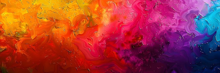 Fototapete - Mesmerizing Fusion of Vibrant Colors and Fluid Dynamics in Captivating Abstract Art Masterpiece