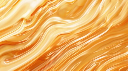 Wall Mural - liquid caramel abstract background with wavy, flowing texture
