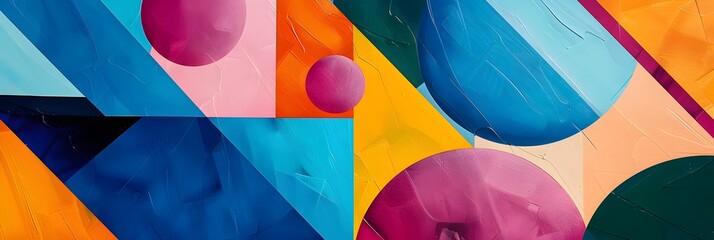 Aufkleber - Vibrant Abstract Geometric Shapes Forming a Mesmerizing Kaleidoscopic Composition