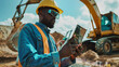 © GoodandEvil - Engineer with a tablet at a construction site