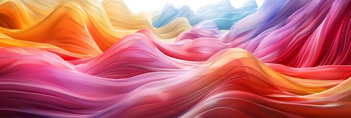 Aufkleber - Vibrant and Fluid Waves of Color Captivate the Senses with Mesmerizing Movement and Ethereal Beauty