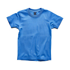 Wall Mural - studio photo of blue kids t shirt on transparent background with alpha channel generative ai