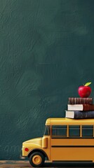 Wall Mural - Education, Back to School concept with copy space. AI generated illustration