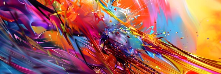 Aufkleber - Vibrant Explosion of Colorful Energy and Imagination