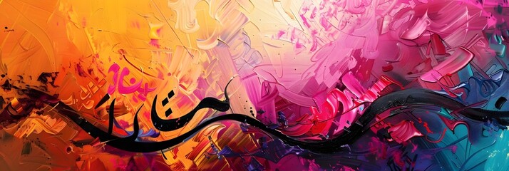 Poster - Vibrant Explosion of Colors A Captivating Abstract Artwork Evoking Emotion and Movement