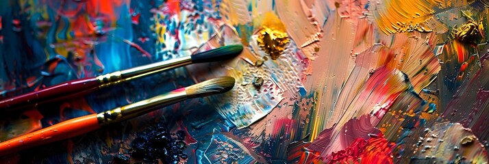 Poster - Vibrant Expression A Captivating Palette of Colors and Textures