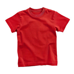 Canvas Print - Studio photo of red kids t shirt on transparent background with alpha channel Generative Ai 