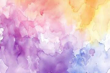 Poster - a watercolor painting with a pink and blue background, watercolor wash in soft pastel hues