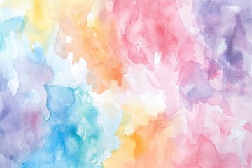 Poster - a watercolor painting with a pink and blue background, watercolor wash in soft pastel hues