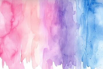 Poster - a watercolor painting with a pink and blue background, watercolor wash in soft pastel hues