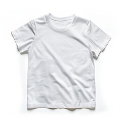 Studio photo of white kids t shirt isolated on white Generative Ai 