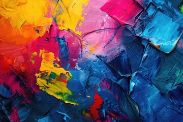 Leinwandbilder - a book cover with a colorful painting on it, Paint vibrant abstract art