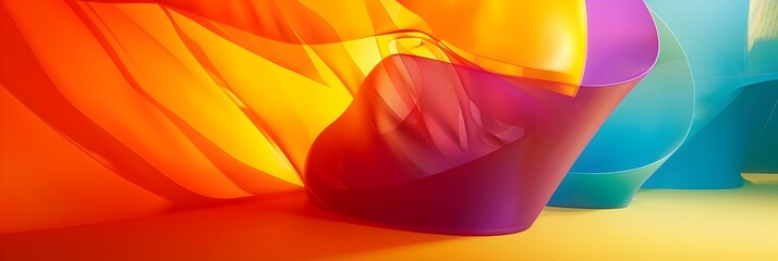 Leinwandbilder - Vibrant Kaleidoscopic Shapes in Captivating Chromatic Composition