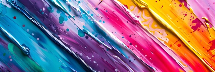 Poster - Vibrant Liquid Chaos A Mesmerizing Abstract Fluid Art Composition Bursting with Kaleidoscopic Color and Dynamic Movement