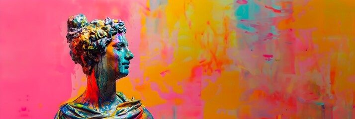 Aufkleber - Vibrant Sculpture Explosion of Color and Creativity