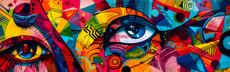 Poster - Vibrant Surreal Kaleidoscope of Abstract Digital Art and Imagination