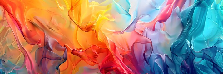 Fototapete - Vibrant Swirling Colors in Fluid Motion An Ethereal Captivating Abstract Visual Experience