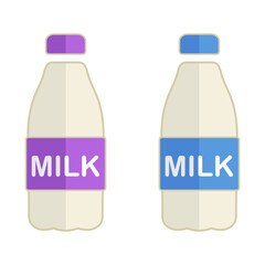 Wall Mural - Milk bottle line icon. Fresh dairy drink symbol. No lactose milk bottle illustration.