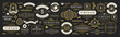 © provectors - Vintage typographic decorative ornament design elements set vector illustration