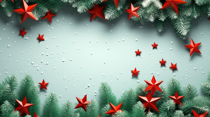 Wall Mural - Christmas holiday with stars backdrop with copyspace