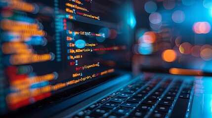 programming and code development abstract bright wallpaper