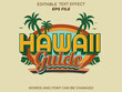 © enel - hawaii guide text effect, font editable, typography, 3d text. vector template