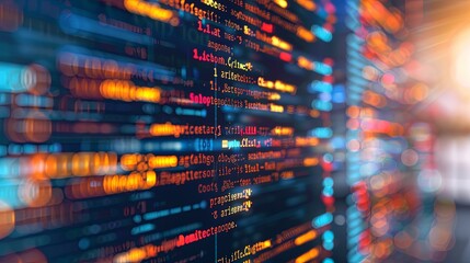 programming and code development abstract bright wallpaper
