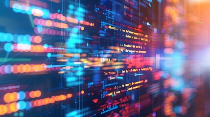 programming and code development abstract bright wallpaper