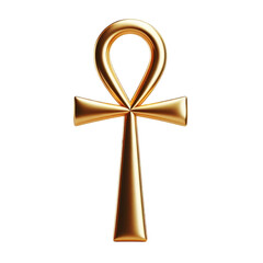 ancient egyptian ankh cross on isolated background