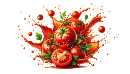 Wall Mural - Tomato Splash