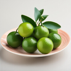 Poster - calamansi Fruits white background