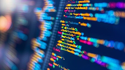 programming and code development abstract bright wallpaper