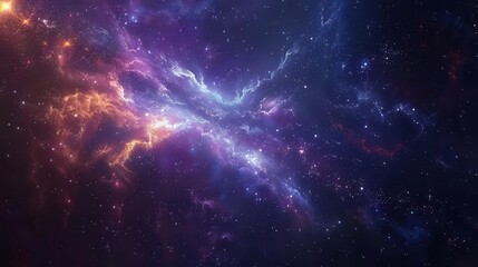 Wall Mural - cosmic nebula and starry night sky exploration of the universe abstract background