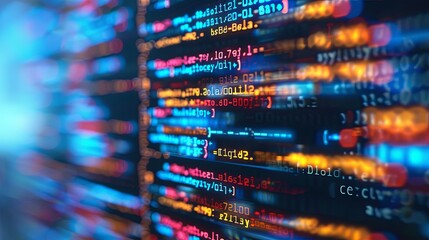 programming and code development abstract bright wallpaper