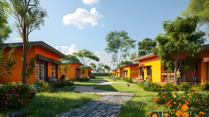 Modern Orange Vacation Homes