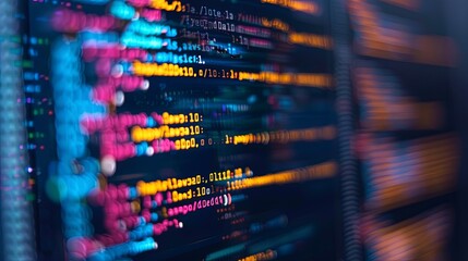 programming and code development abstract bright wallpaper
