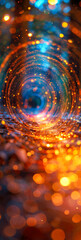 Wall Mural - a spiral tunnel with a lot of sparkles