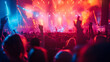 © slonme - Concert Crowd Enjoying Live Music Performance at Night