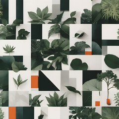 Wall Mural - Create minimalist compositions focusing on natural elements.