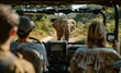 © olegganko - Tourists Viewing Elephant In African Safari Vehicle