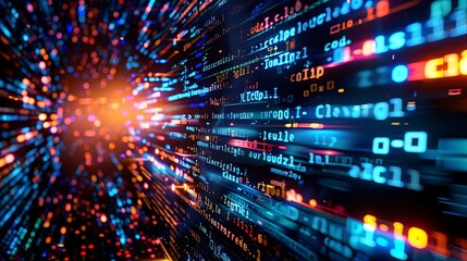 programming and code development abstract bright wallpaper