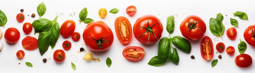 Wall Mural - Fresh Tomato Sauce with Basil and Tomatoes 