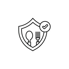 Food Safety icon design with white background stock illustration