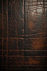 Wall Mural - brown leather texture