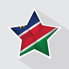 Wall Mural - Namibia Flag Star Shape Icon