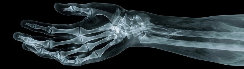 Wall Mural - Ghostly X-ray style image of a hand 