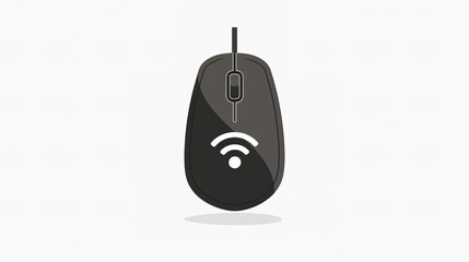 Sleek wireless computer mouse isolated on white