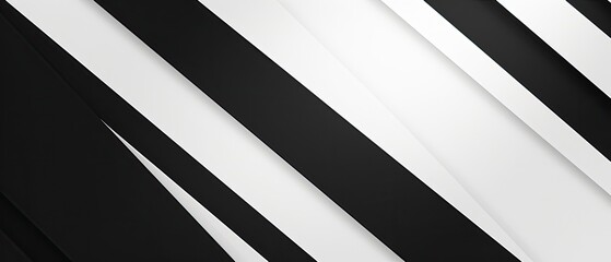 Wall Mural - minimalist geometric background with black and white diagonal stripes