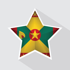 Wall Mural - Grenada Flag Star Shape Icon